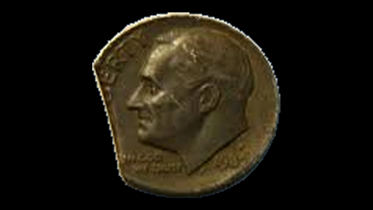 1983 Roosevelt Dime: Clipped Planchet