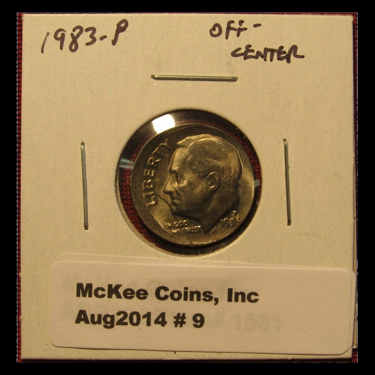 1983 Roosevelt Dime: Off-Center Strike