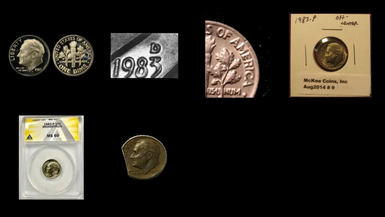 1983 Dime Errors — error coin photographs