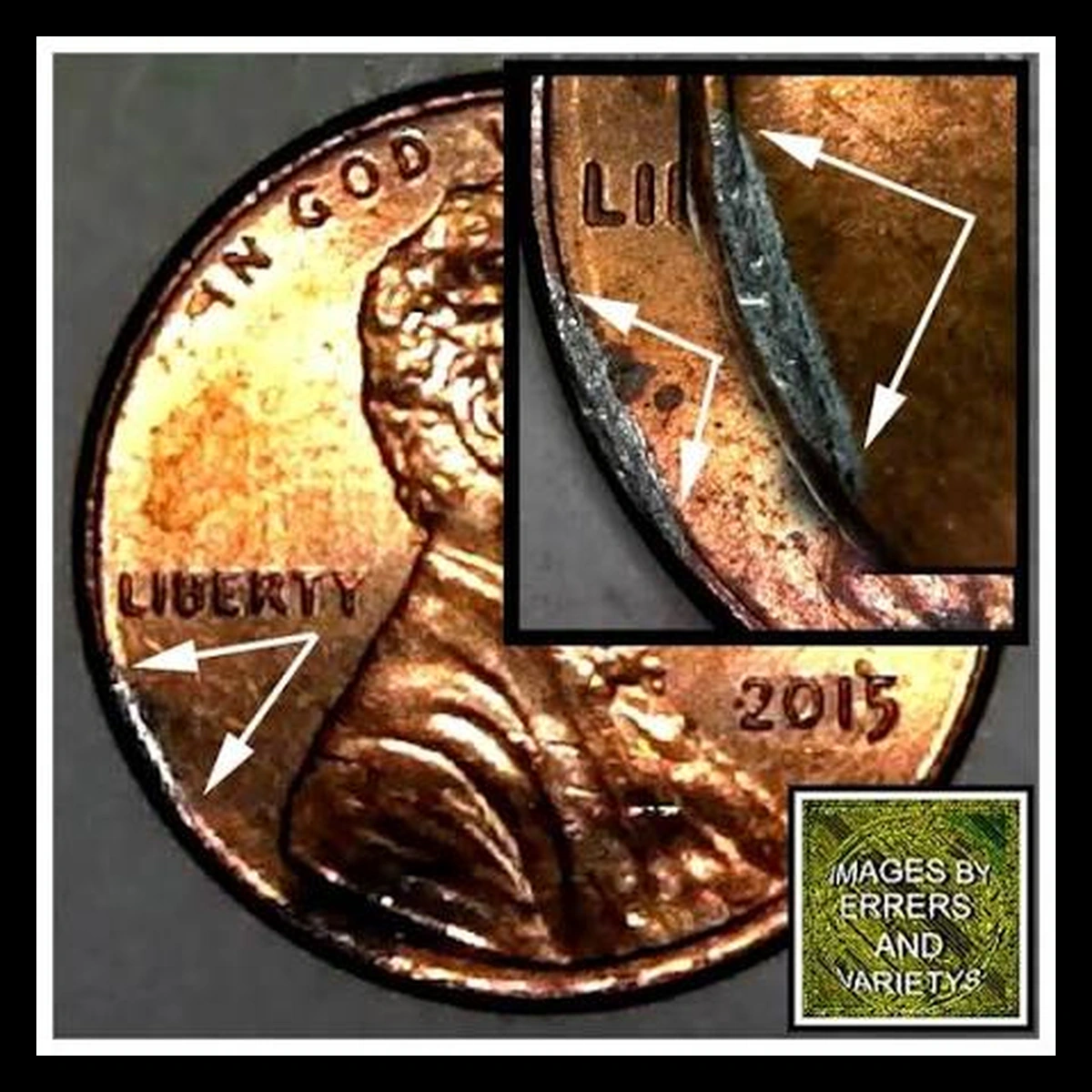2015 Lincoln Penny: Struck-Through Error