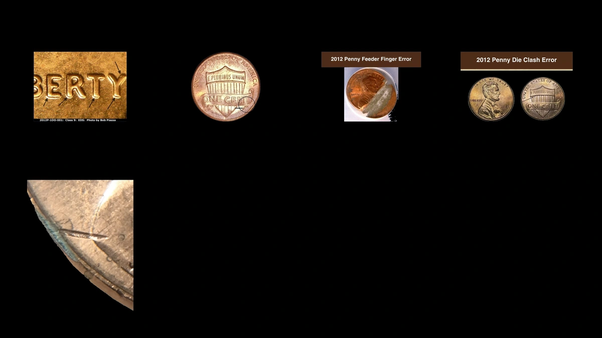 2012 Penny Errors — error coin photographs