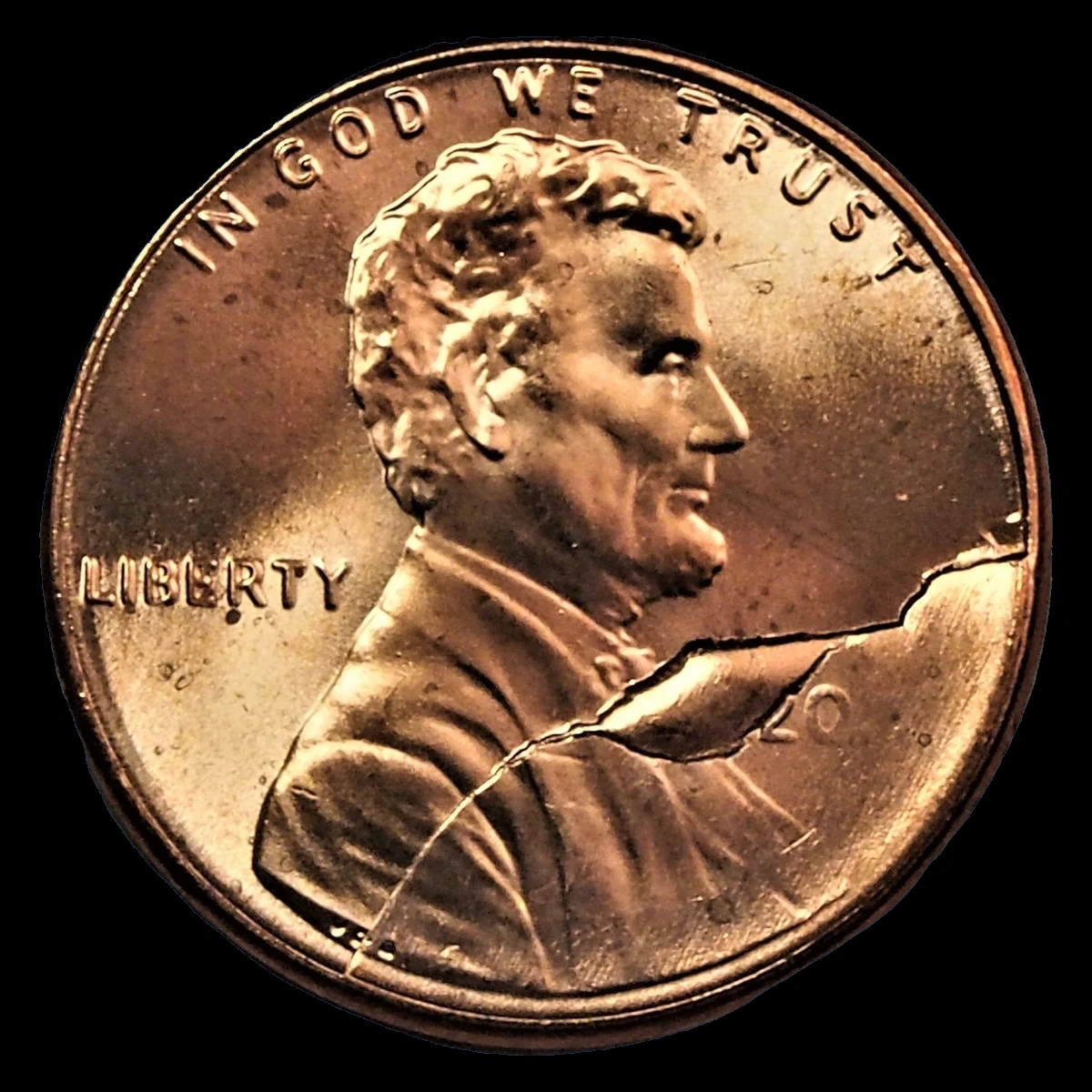 2021 Lincoln Penny: Die Crack / Die Chip