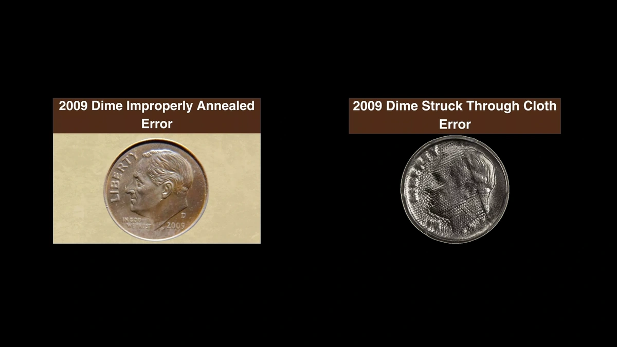 2009 Dime Errors — error coin photographs