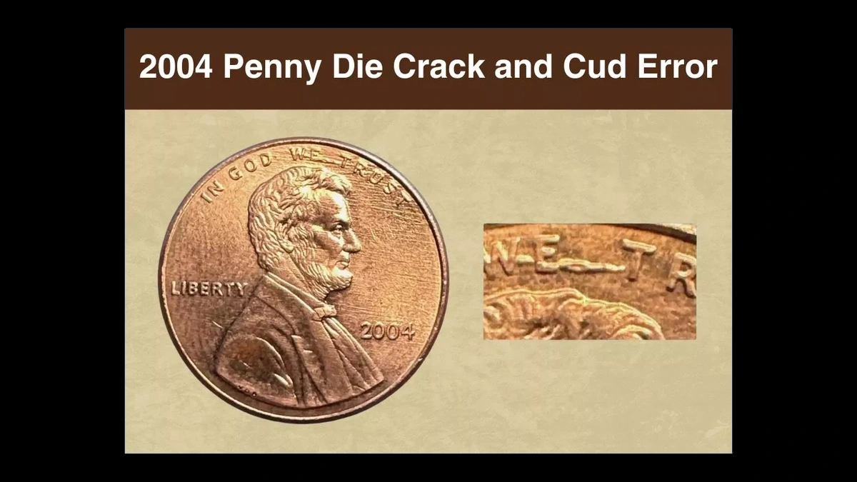 2004 Lincoln Penny: Die Crack / Die Chip