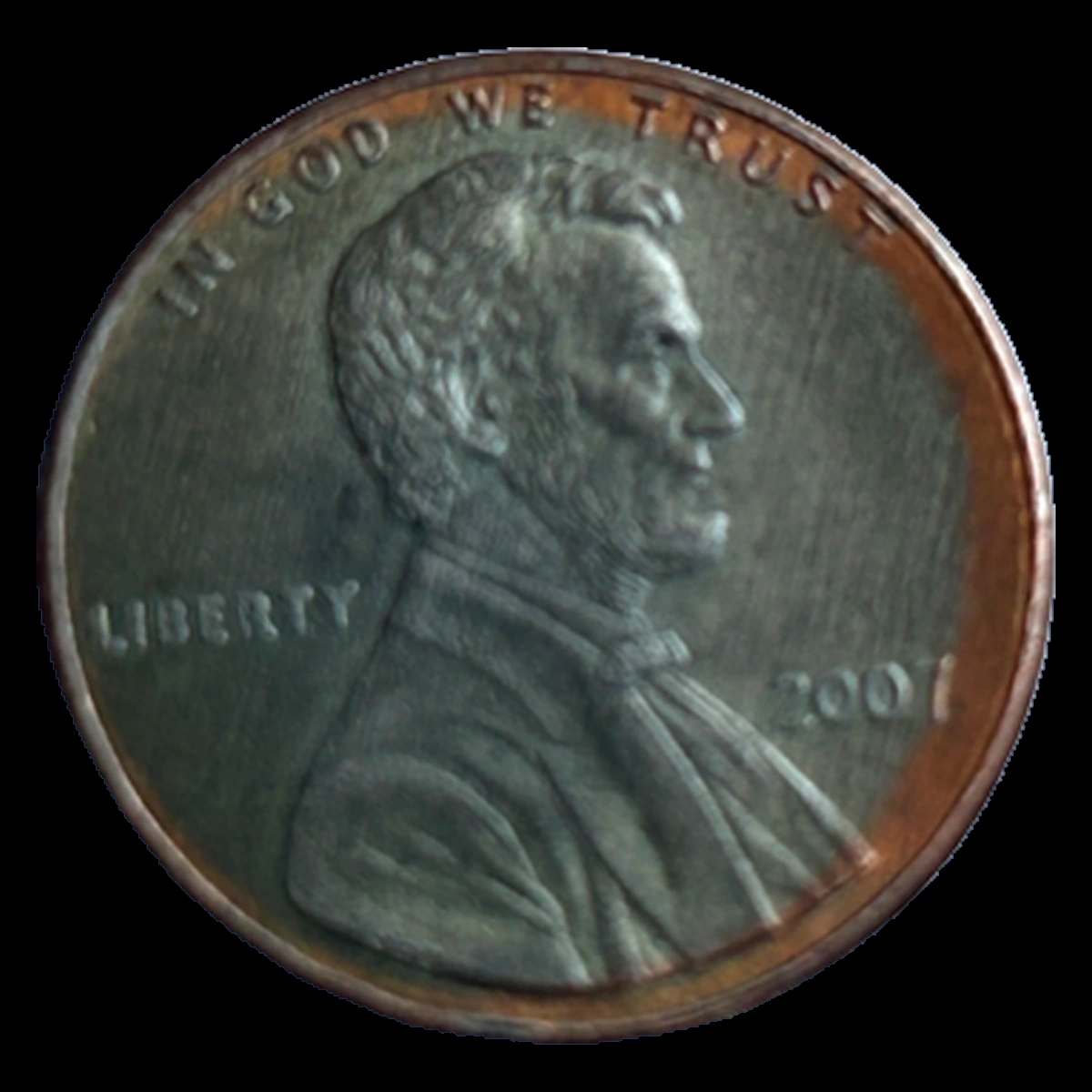 2007 Lincoln Penny: Unplated / Partly Unplated Planchet