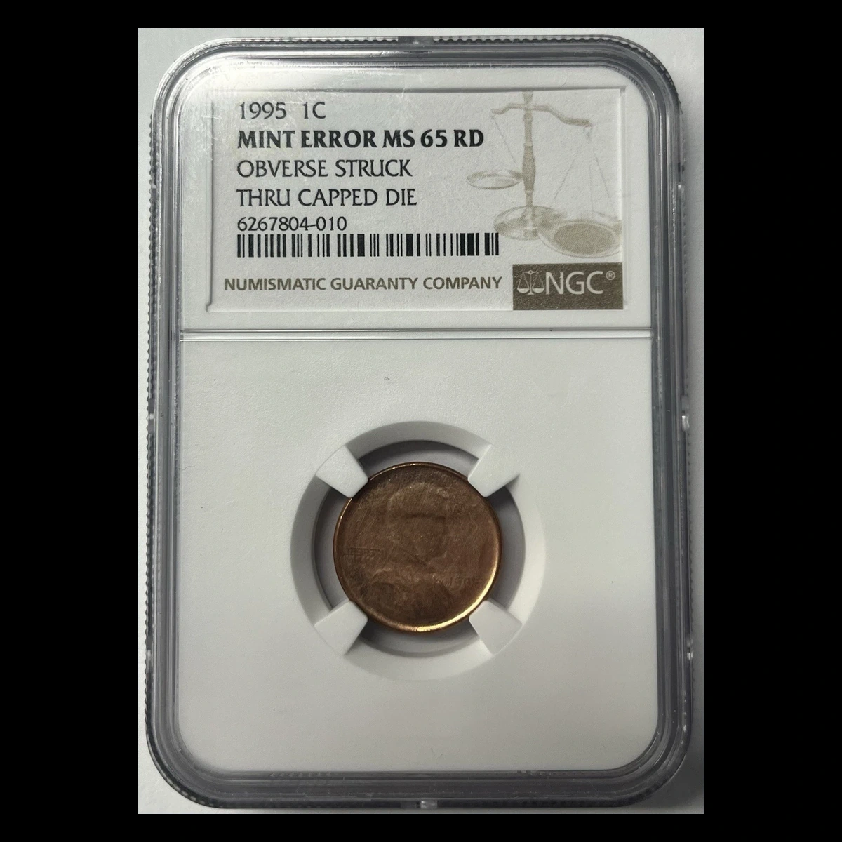 1995 Lincoln Penny: Die Cap / Capped-Die Strike