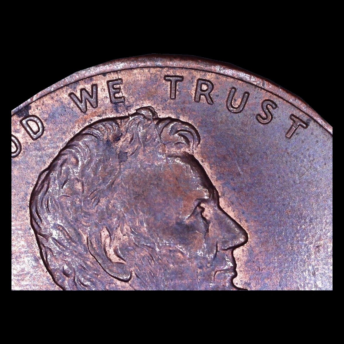 1995 Lincoln Penny: Die Crack / Die Chip