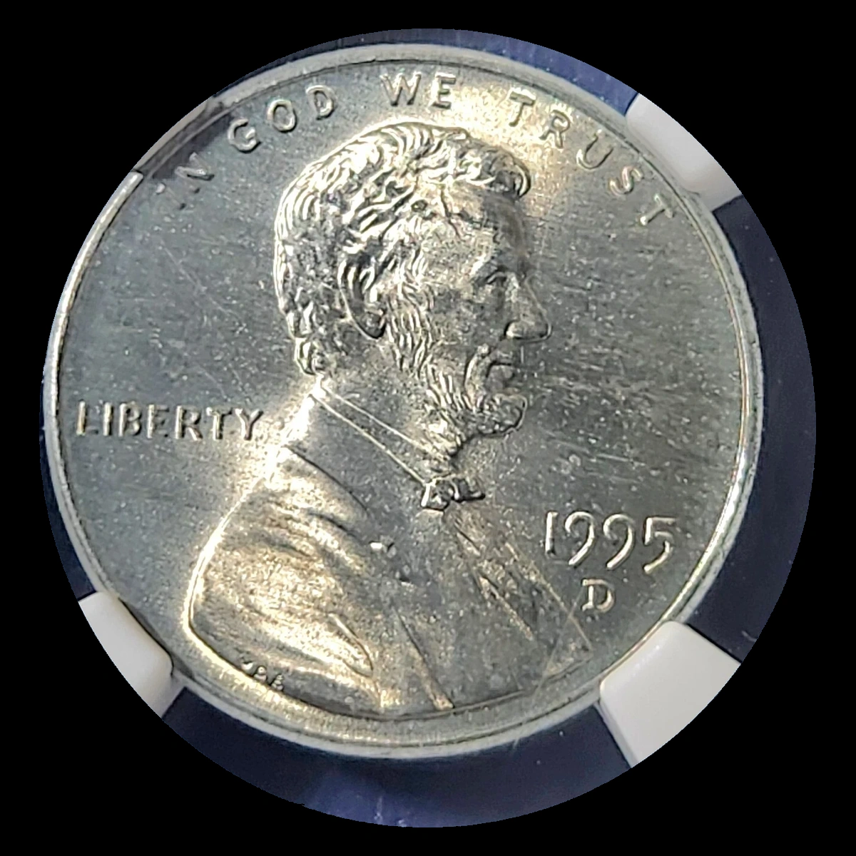 1995 Lincoln Penny: Unplated / Partly Unplated Planchet