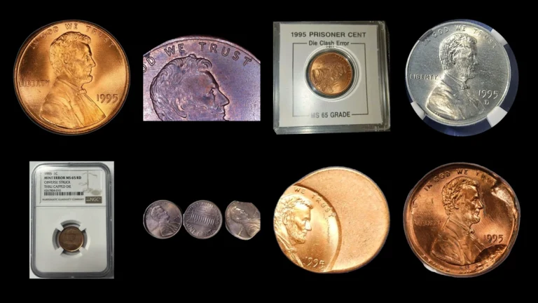 1995 Penny Errors — error coin photographs