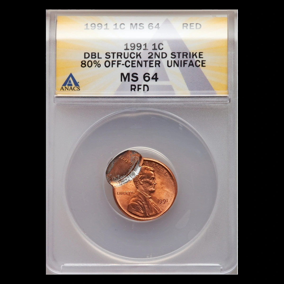 1991 Lincoln Penny: Double Strike