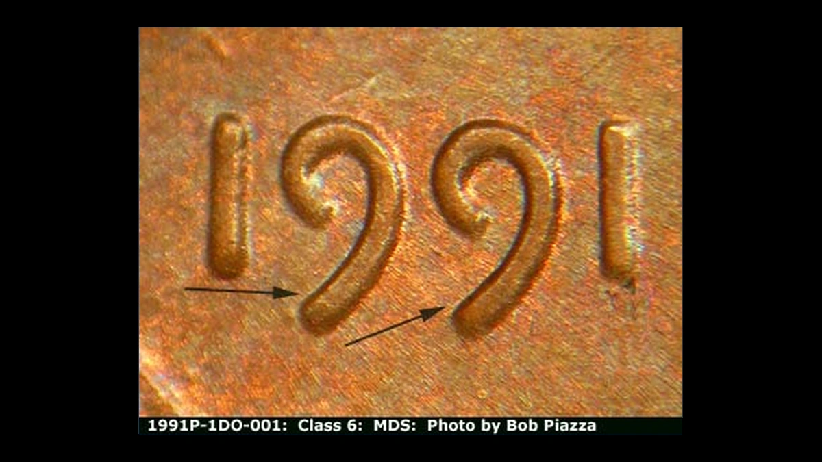 1991 Lincoln Penny: Doubled Die Obverse