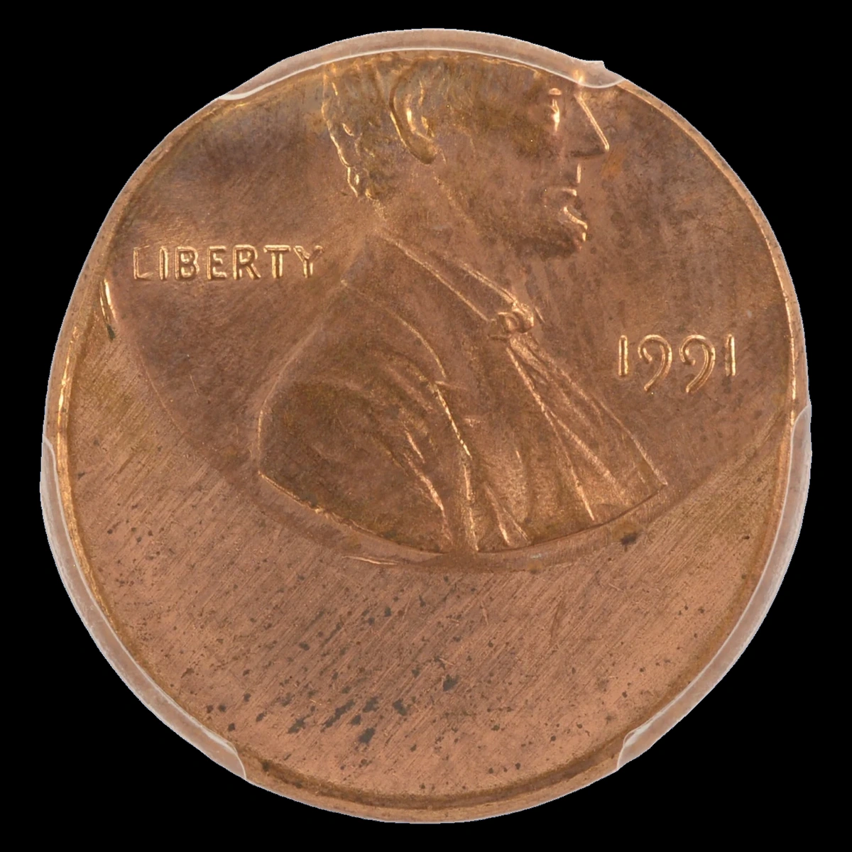 1991 Lincoln Penny: Off-Center Strike