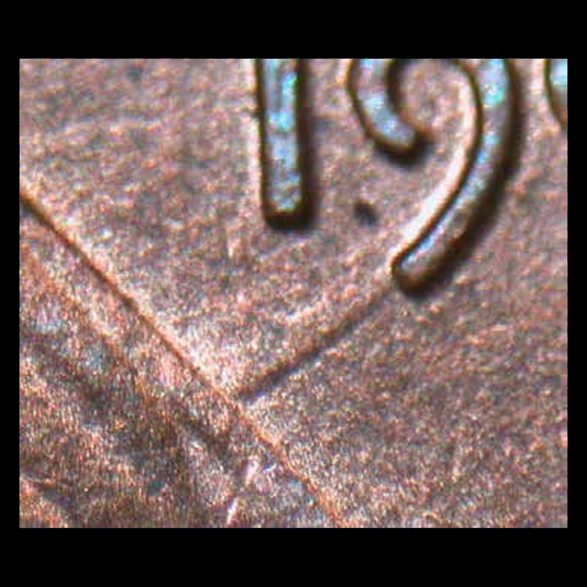 1992 Lincoln Penny: misaligned and tilted die clash