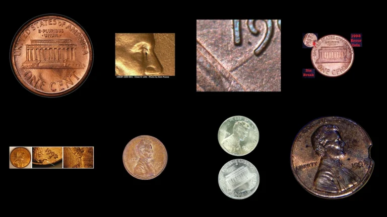 1992 Penny Errors — error coin photographs