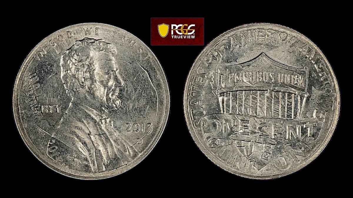 2013 Lincoln Penny: Wrong Planchet / Off-Metal Strike