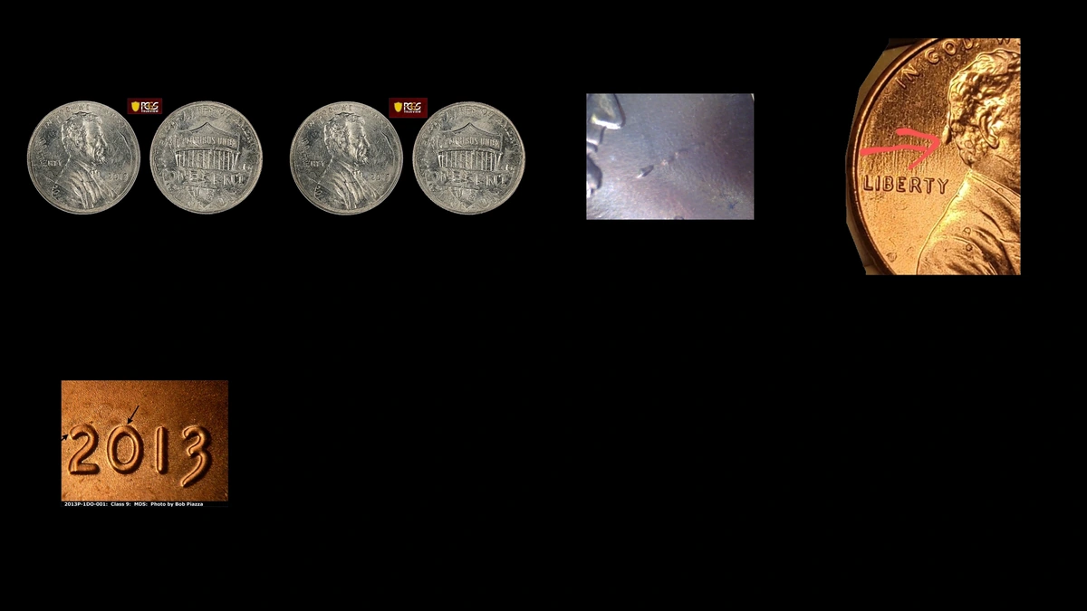 2013 Penny Errors — error coin photographs