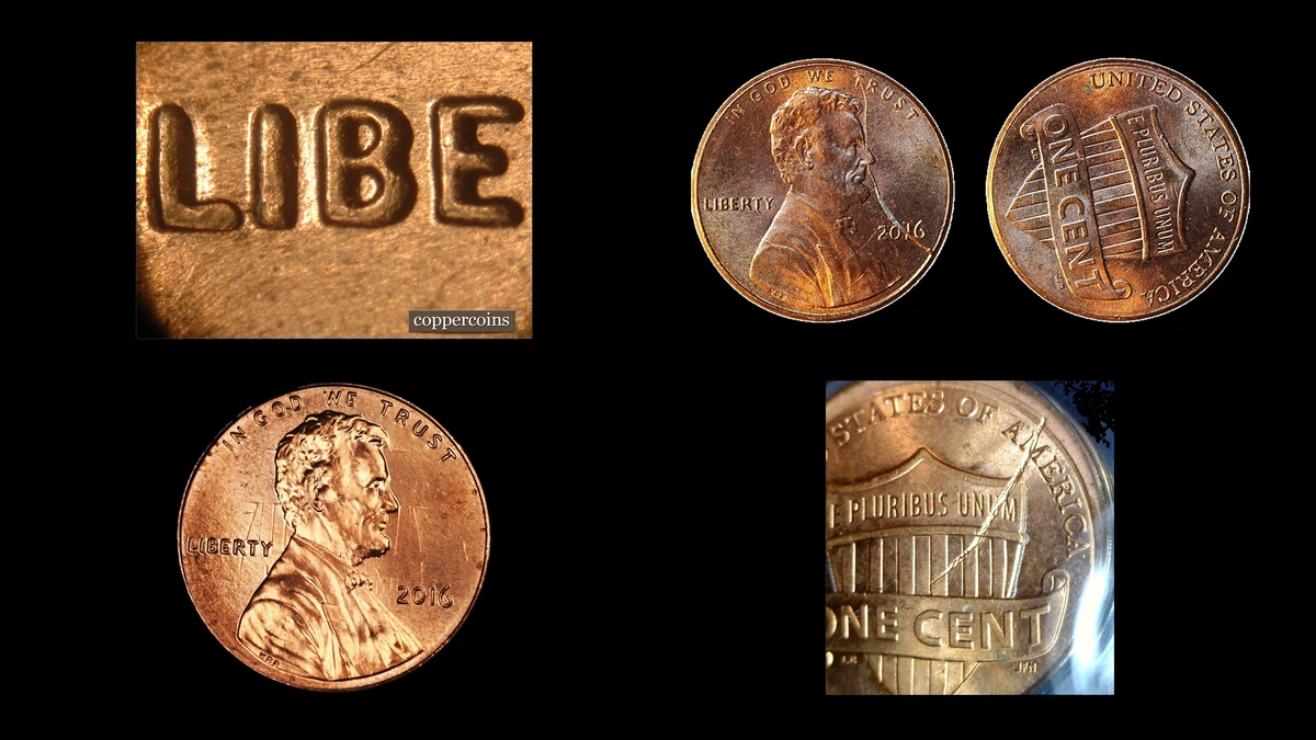 2016 Penny Errors — error coin photographs