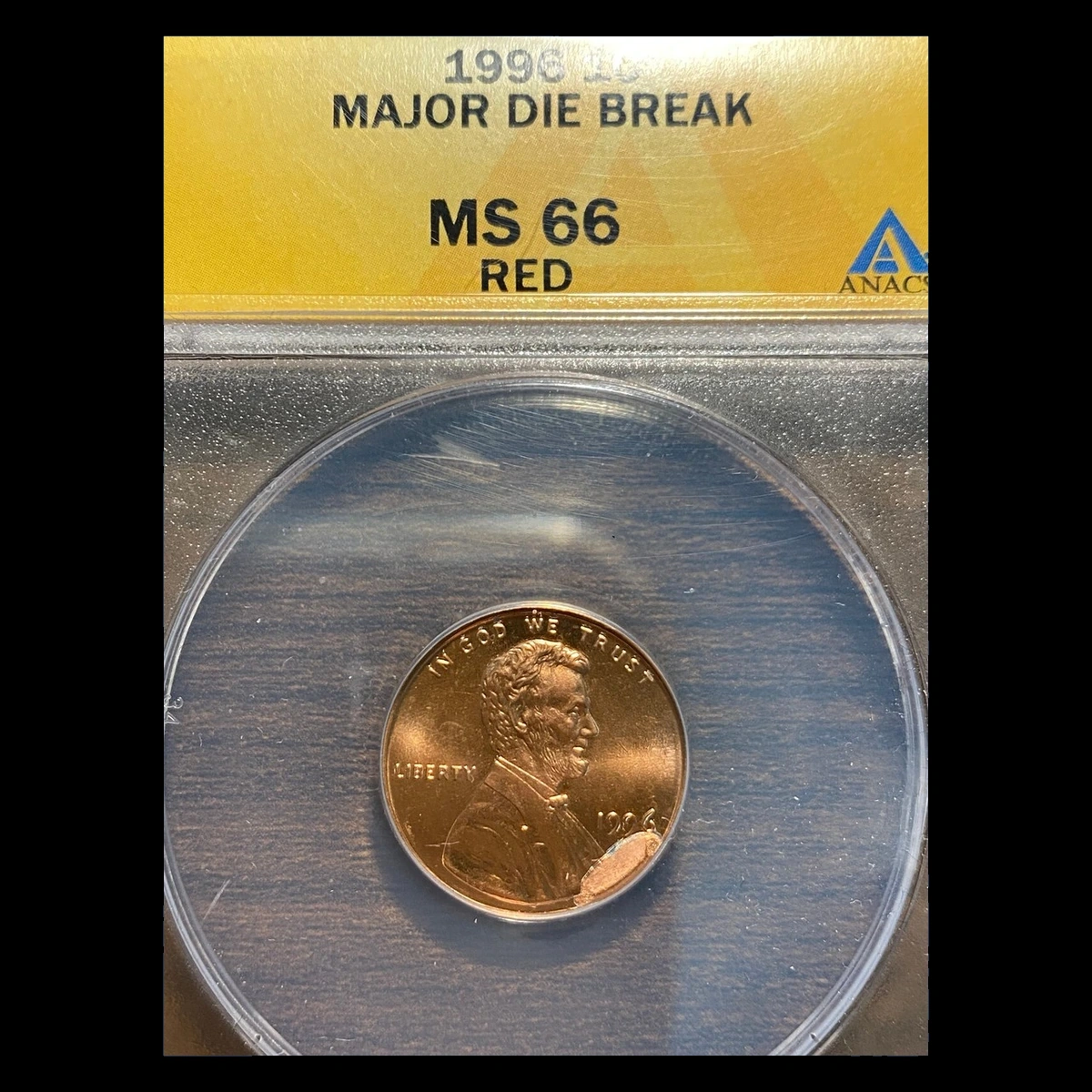 1996 Lincoln Penny: Major Die Break