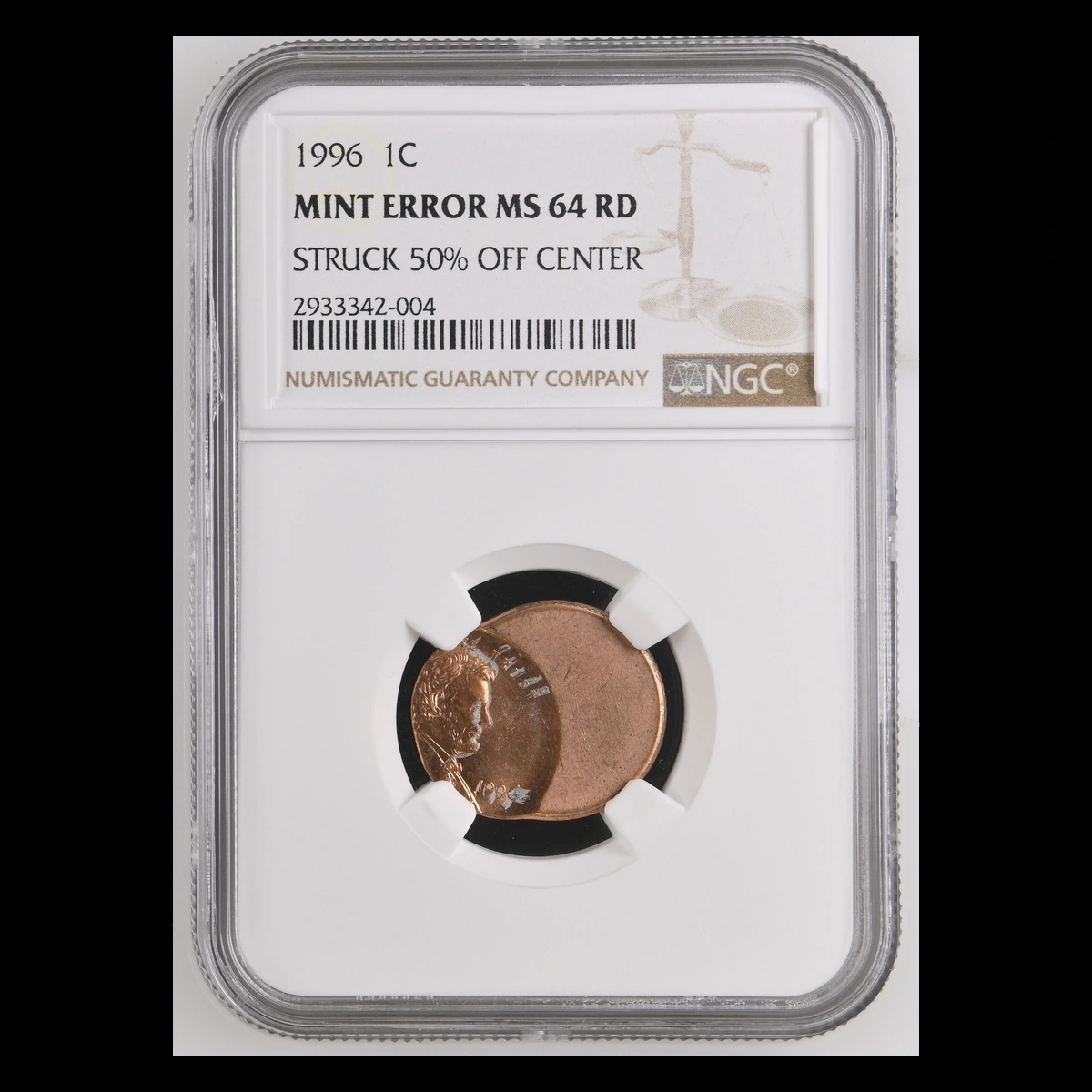1996 Lincoln Penny: Off-Center Strike