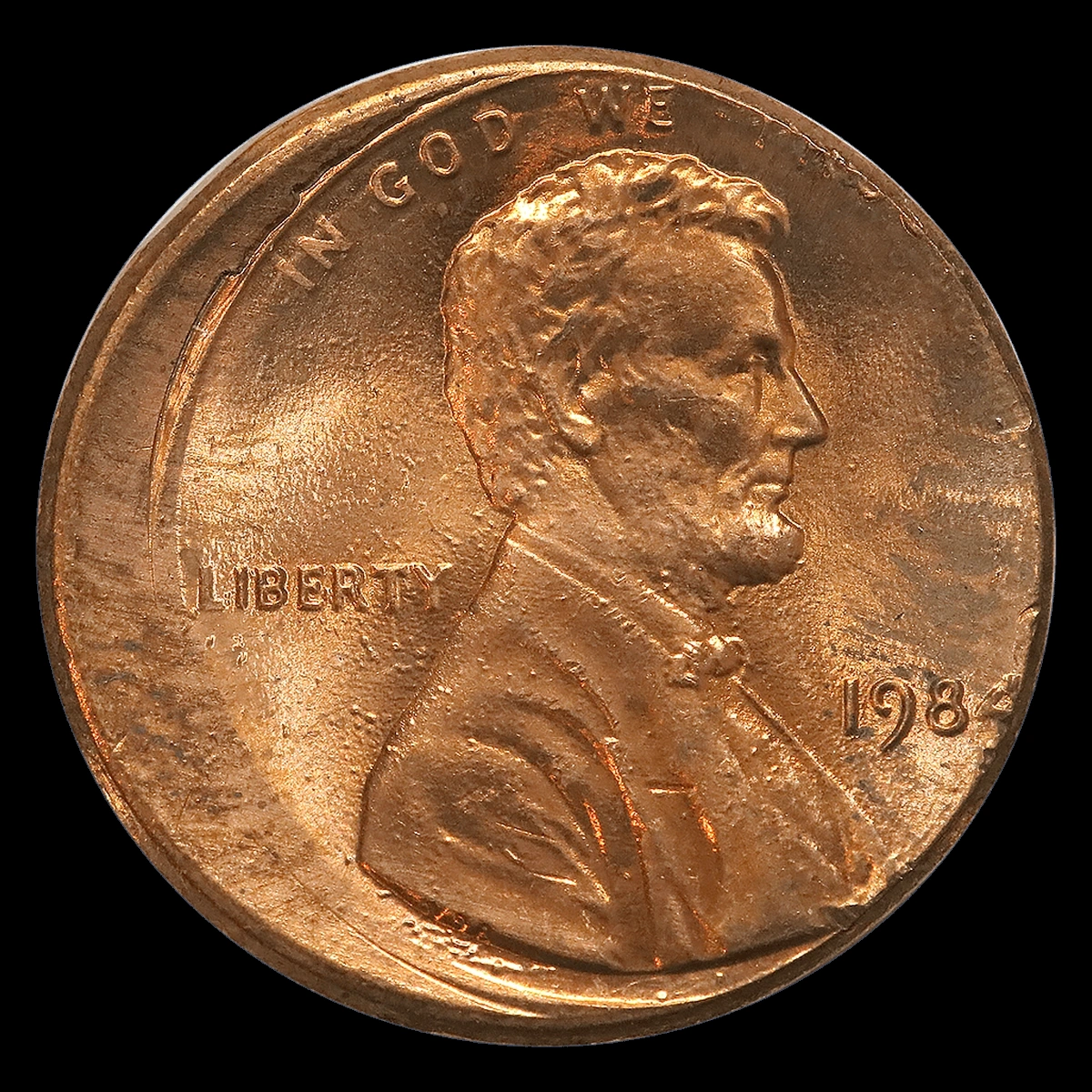 1984 Lincoln Penny: Off-Center Strike