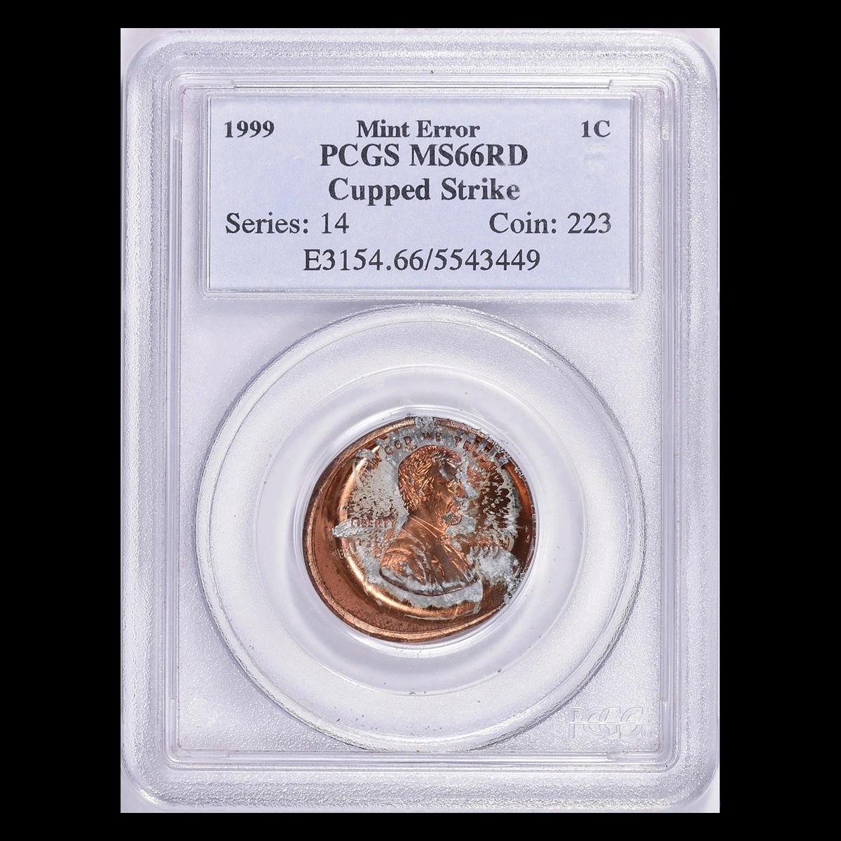 1999 Lincoln Cent (Modern): Cupped Strike