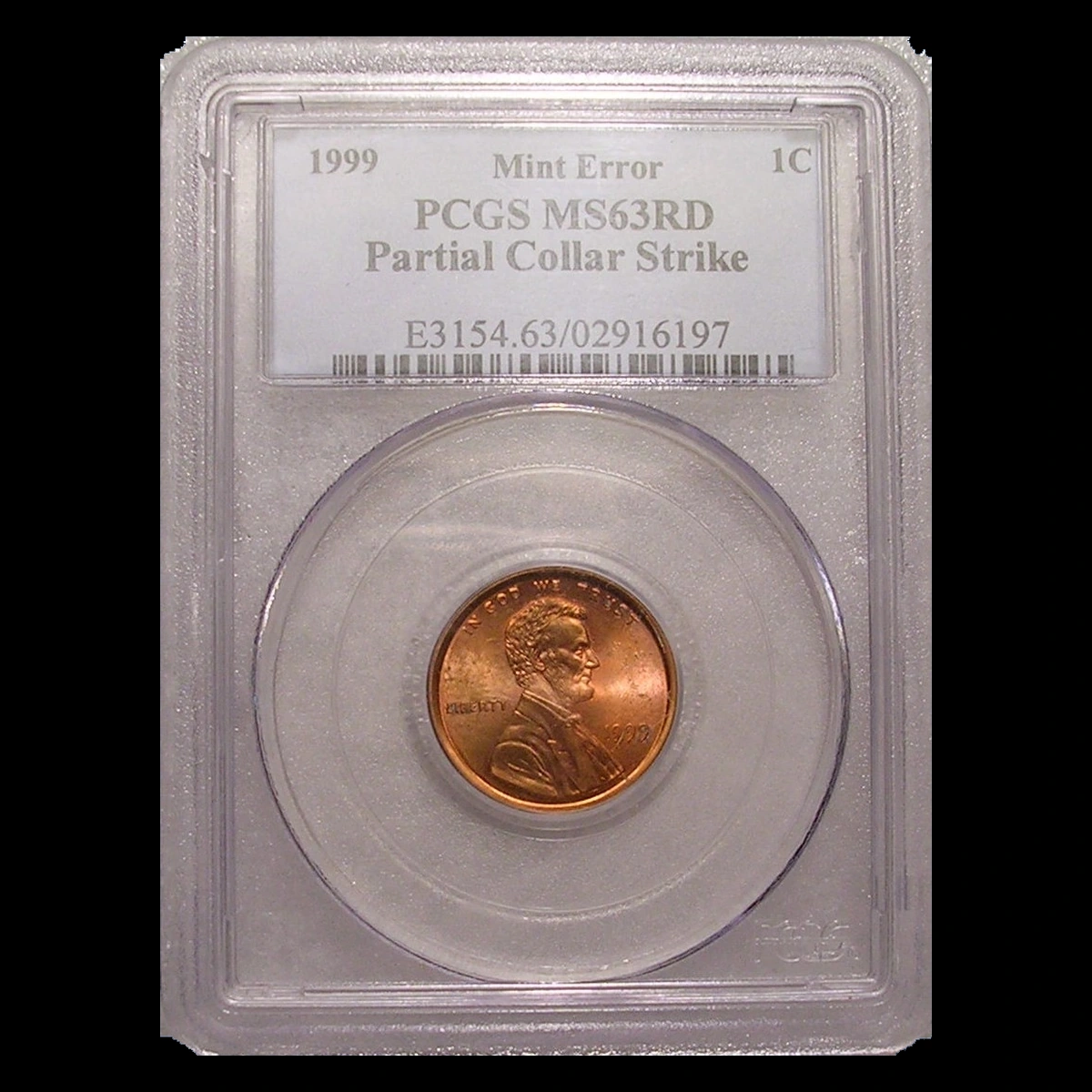 1999 Lincoln Cent (Modern): Partial Collar