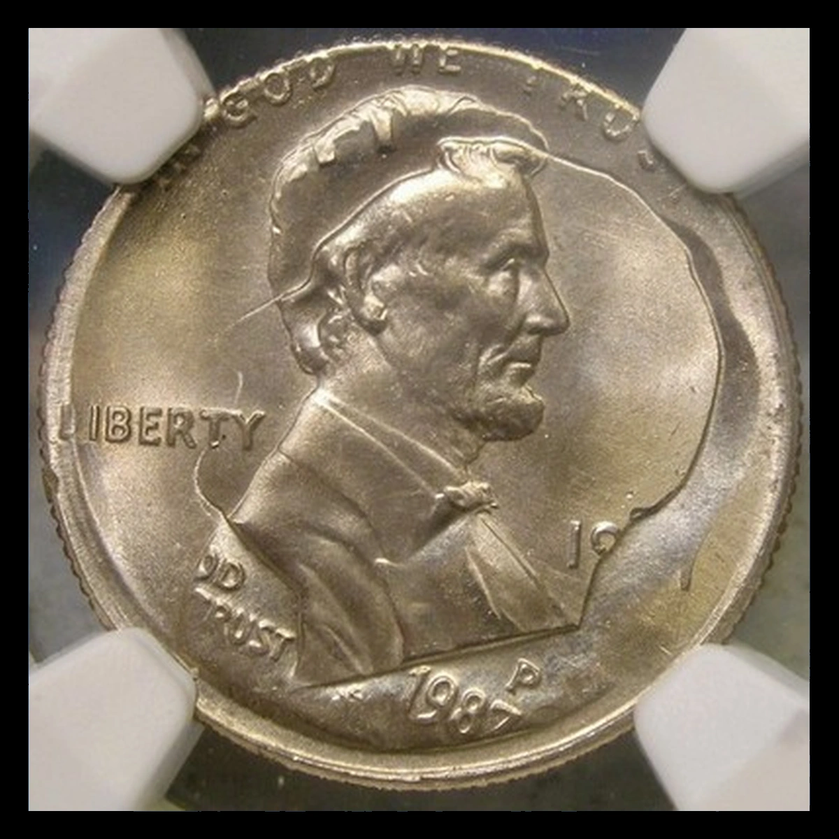 1987 Lincoln Cent (Modern): Overstrike / Double Denomination