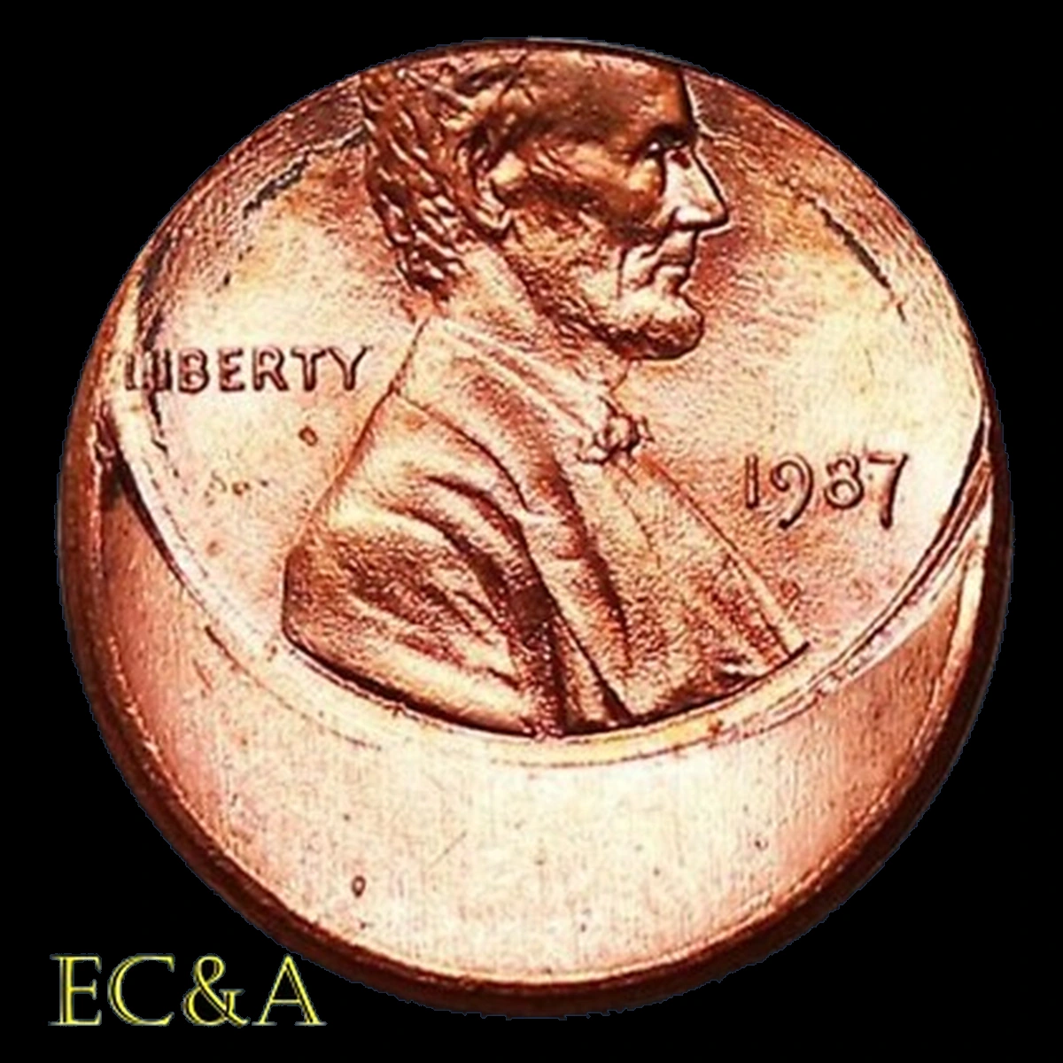 1987 Lincoln Penny: Off-Center Strike