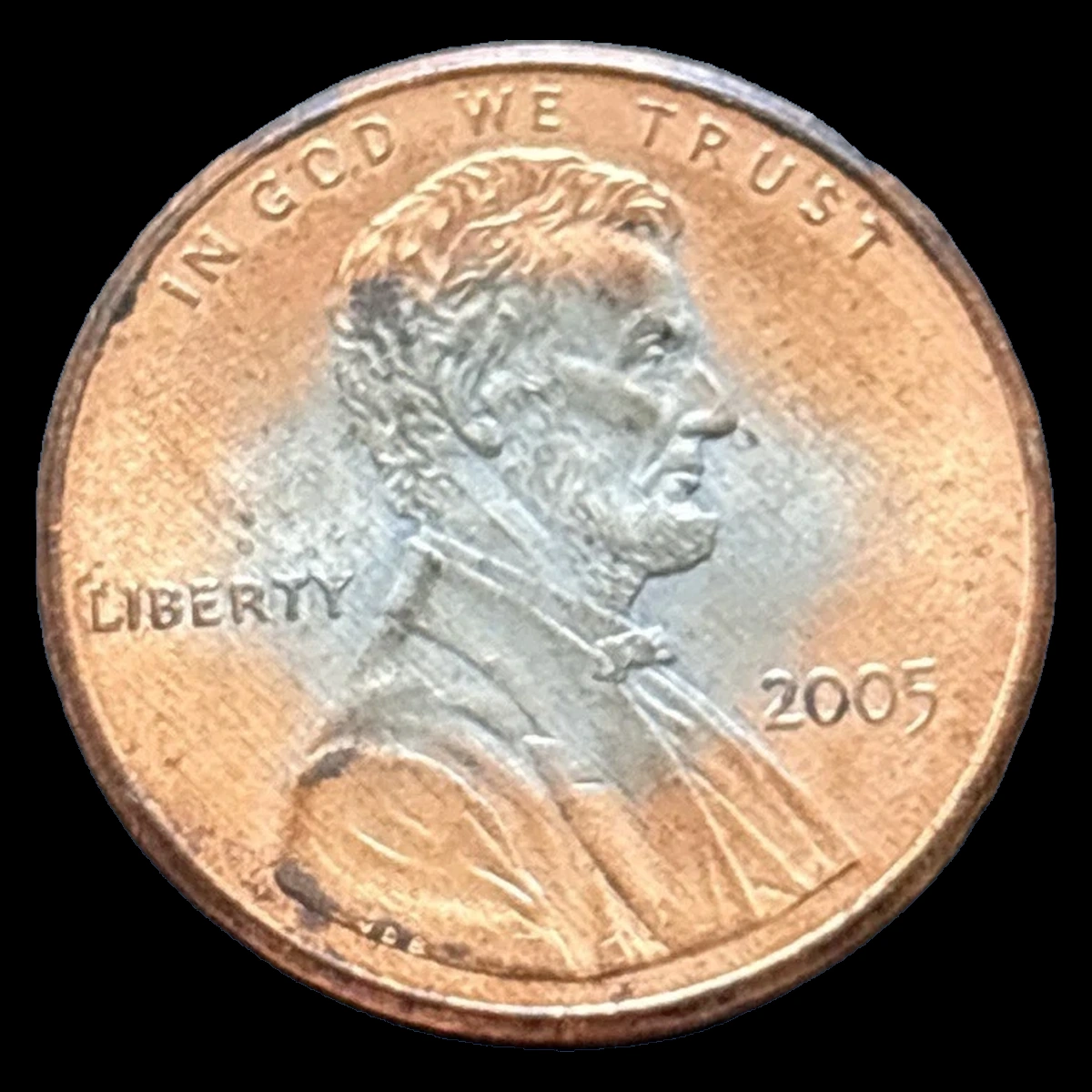 2005 Lincoln Penny: Unplated / Partly Unplated Planchet
