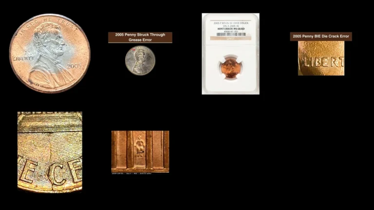 2005 Penny Errors — error coin photographs