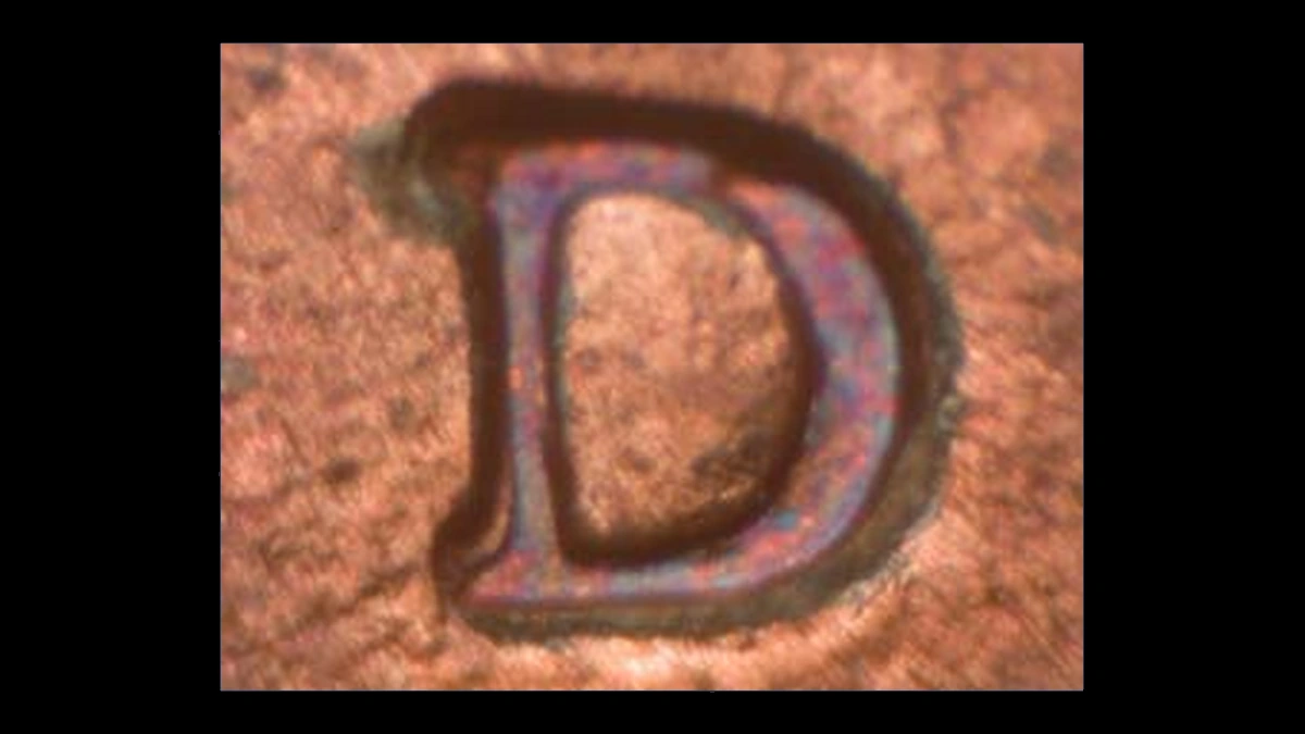 1988 Lincoln Penny: Repunched D Mintmark
