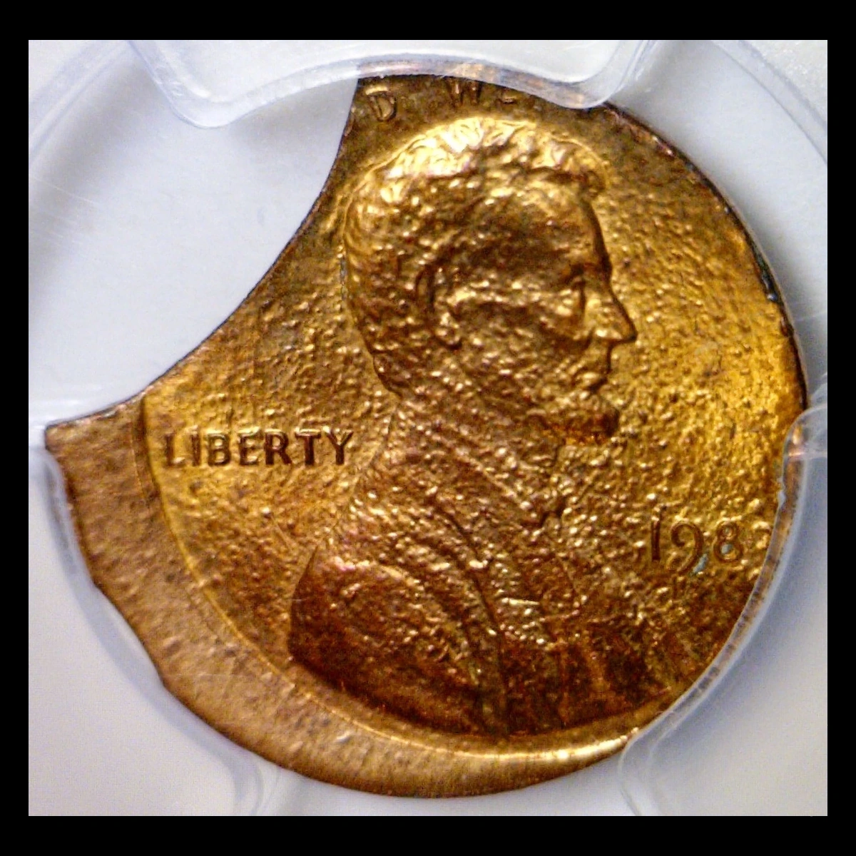 1983 Lincoln Penny: Clipped Planchet