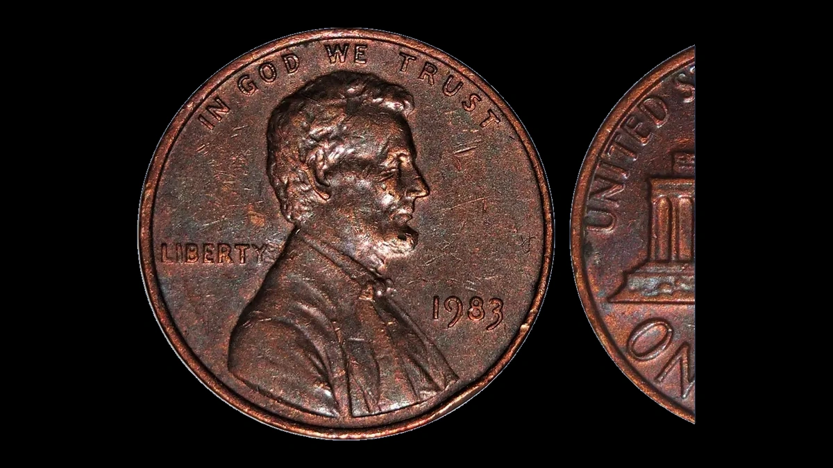 1983 Lincoln Penny: Bronze Transitional Planchet