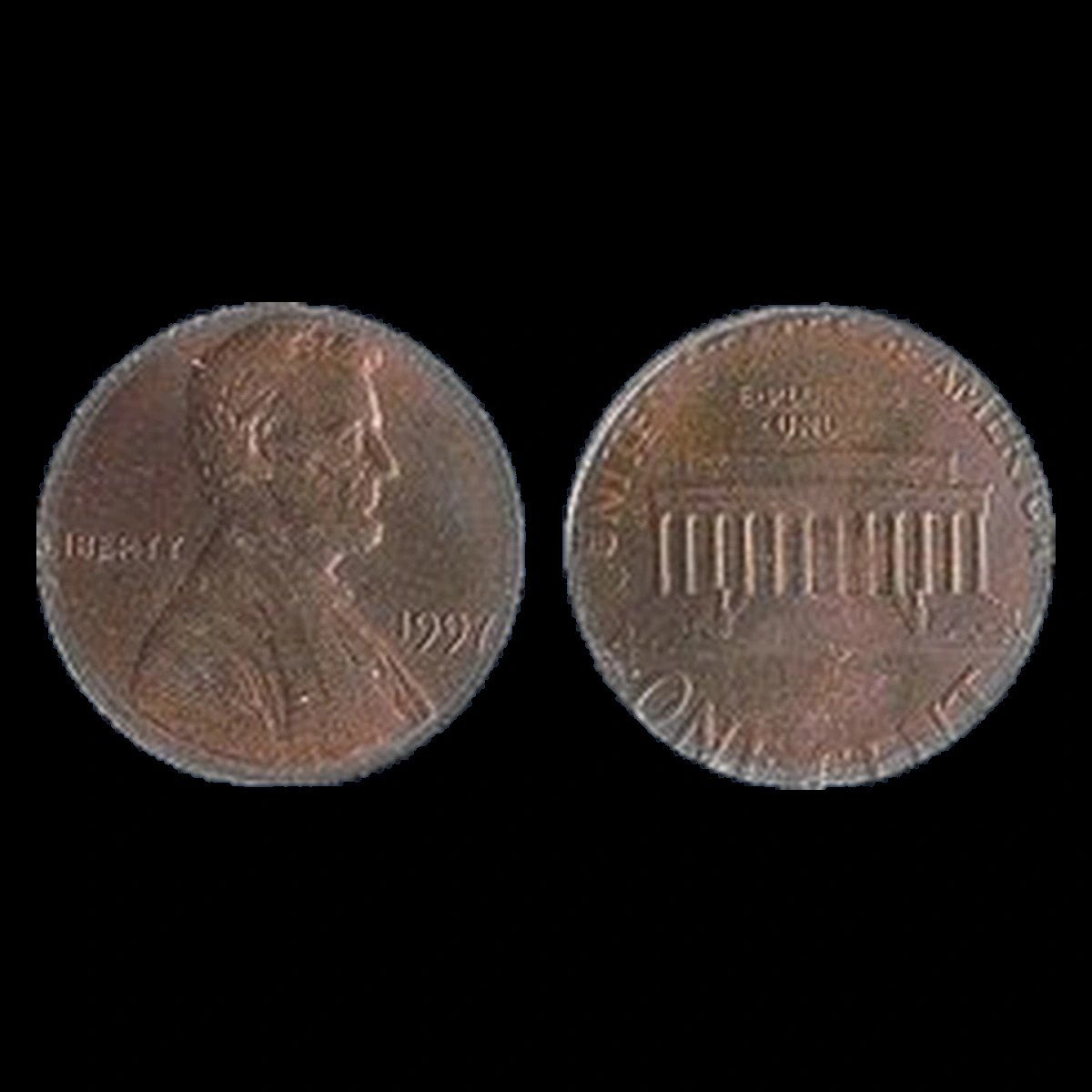 1997 Lincoln Penny: Unplated / Partly Unplated Planchet