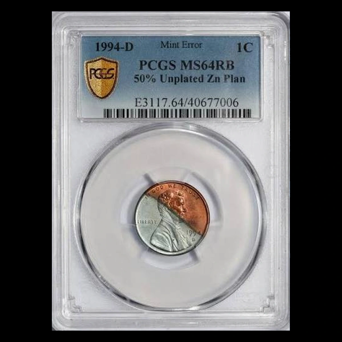 1994 Lincoln Penny: Missing Copper Plating