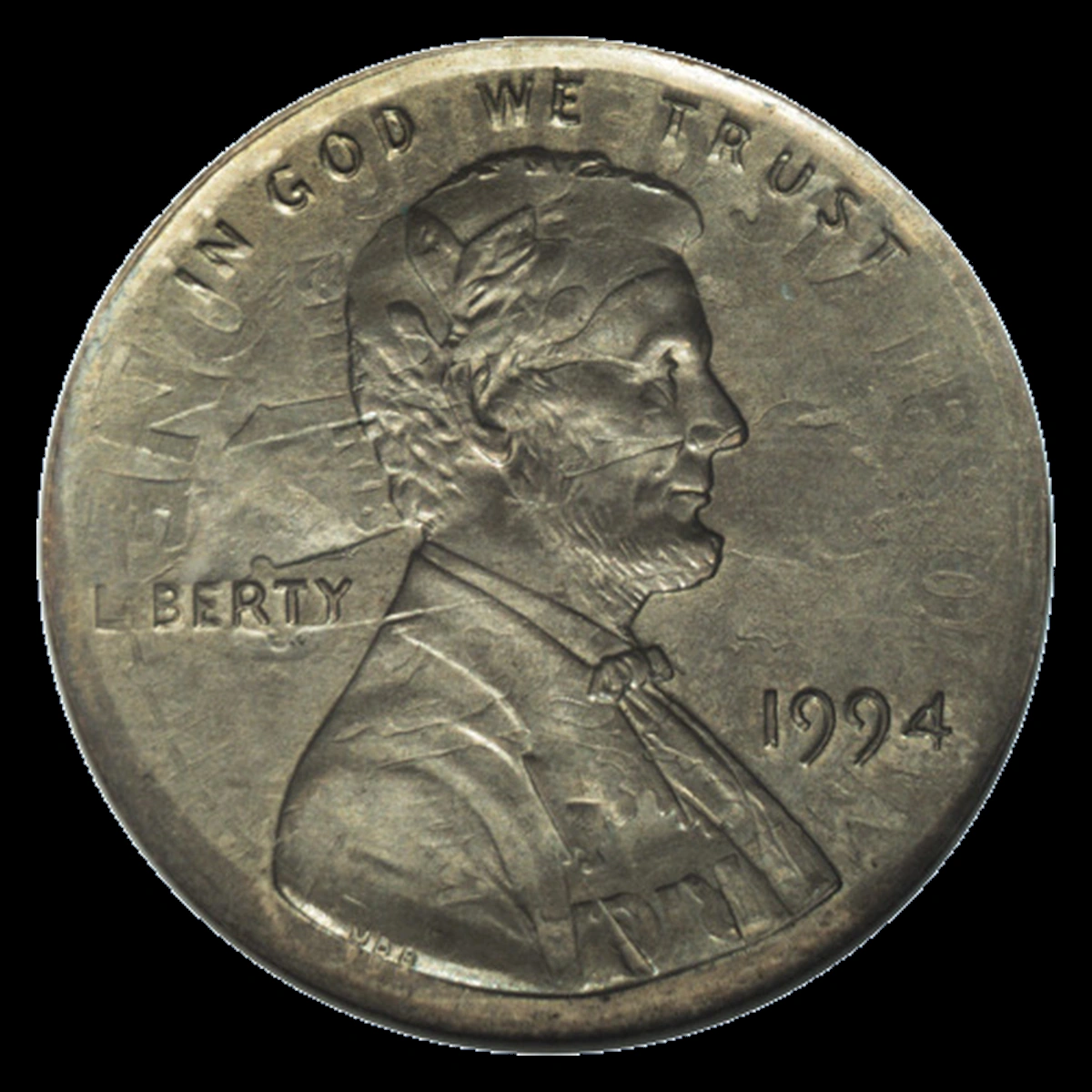 1994 Lincoln Cent (Modern): Overstrike / Double Denomination