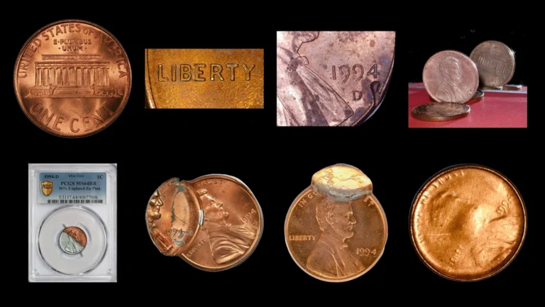 1994 Penny Errors — error coin photographs