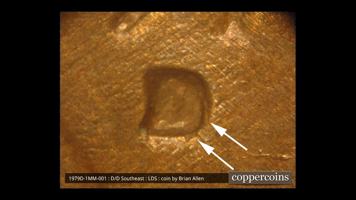 1979 Lincoln Penny: Repunched Mintmark