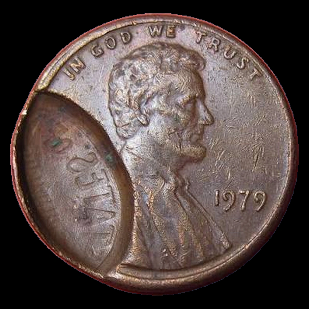 1979 Lincoln Cent (Modern): Brockage