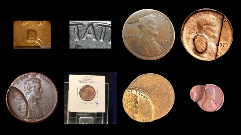 1979 Penny Errors — error coin photographs