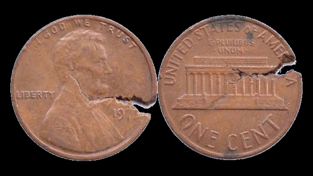 1975 Lincoln Cent (Modern): Planchet Crack