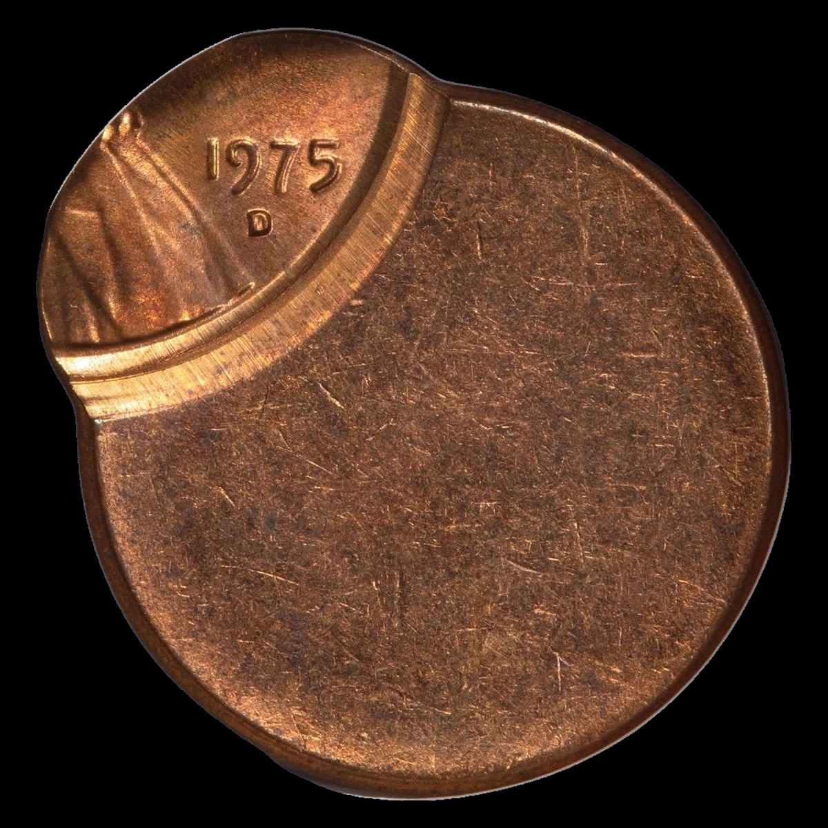 1975 Lincoln Penny: Off-Center Strike