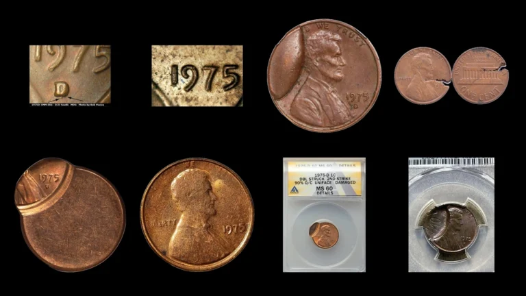 1975 Penny Errors — error coin photographs