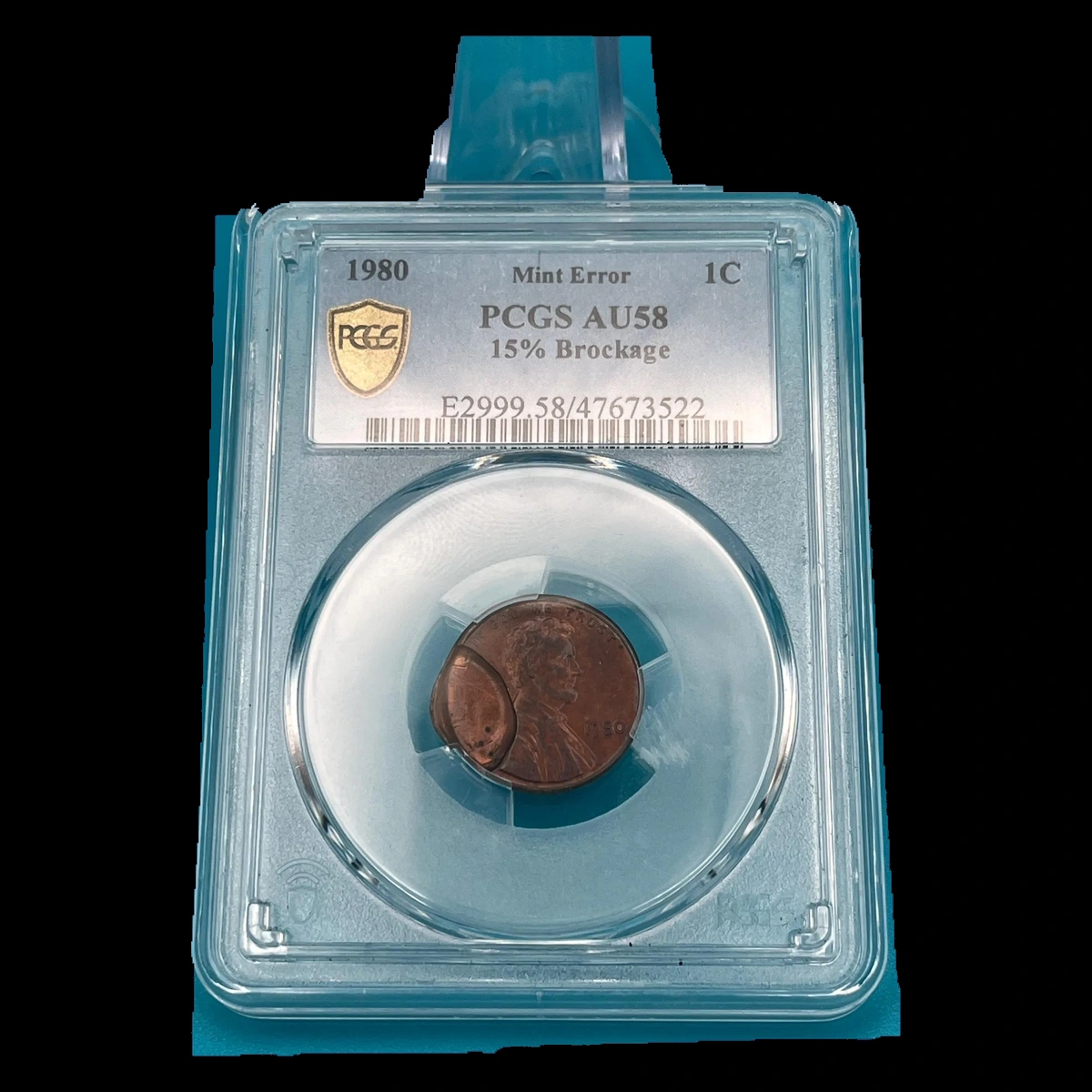 1980 Lincoln Cent (Modern): Brockage