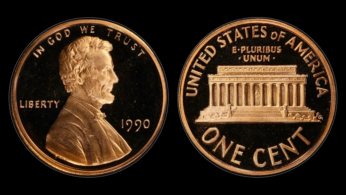1990 Lincoln Penny: Missing S on a Proof