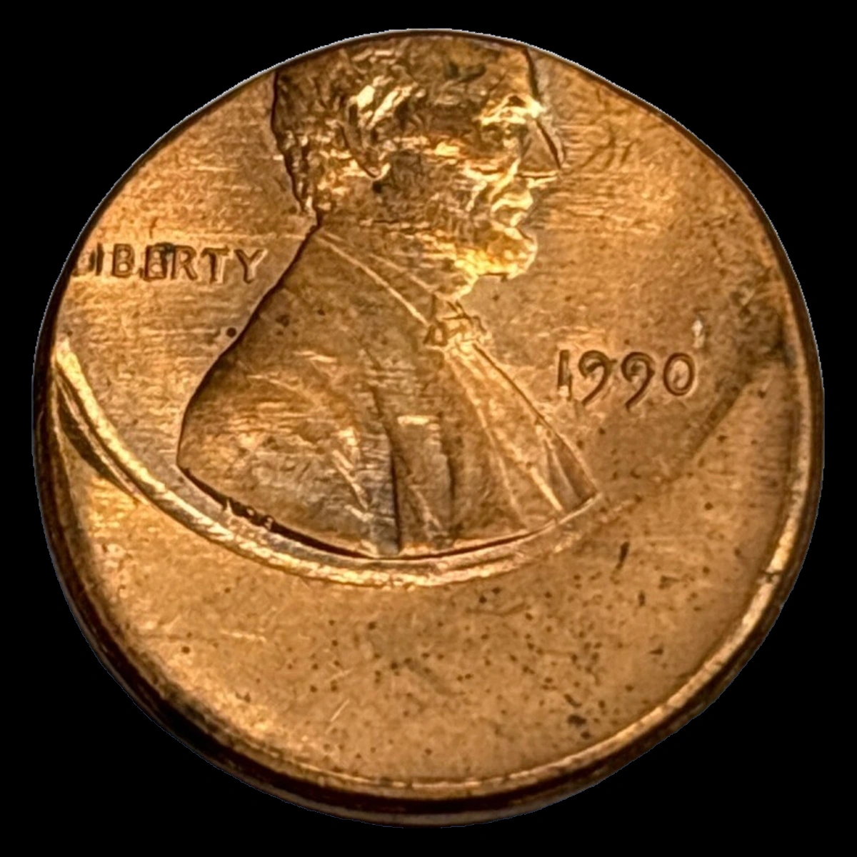 1990 Lincoln Penny: Off-Center Strike