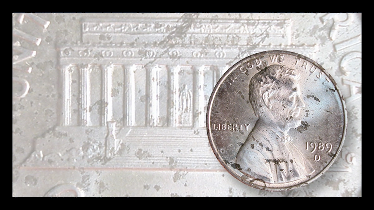 1989 Lincoln Cent (Modern): unplated zinc blank