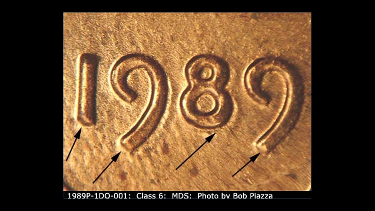 1989 Lincoln Penny: Doubled Die Obverse