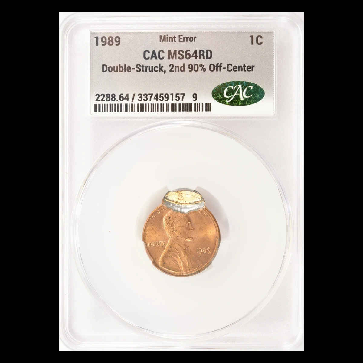 1989 Lincoln Cent (Modern): Multiple Strike
