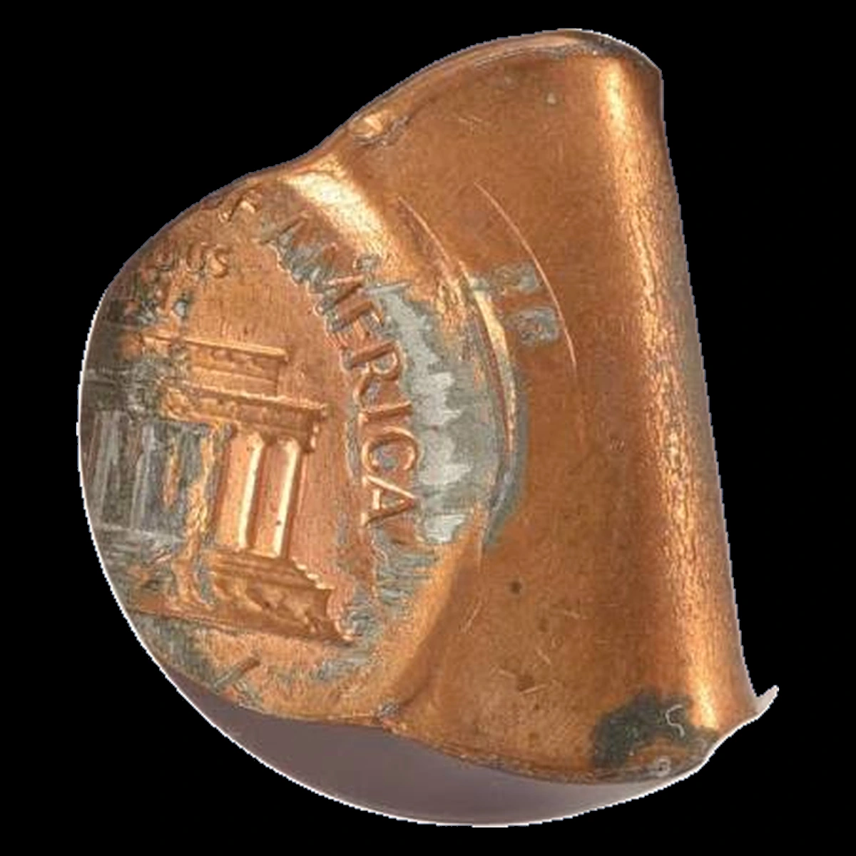 1985 Lincoln Cent (Modern): Fold Over